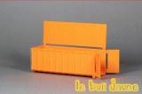 Benne 40m3 + couvercle orange