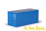 Container maritime 20" bleu