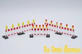 Barrières blanc/rouge x 5