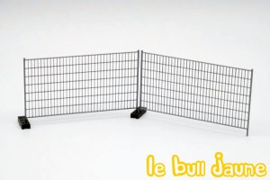Clôture de chantier 2 argent