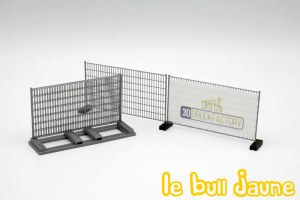 Clôture de chantier 2 + cadre+2 bâches argent