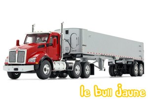 KENWORTH T880 + benne gris/rouge