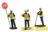 Figurines ouvriers + panneau Stop