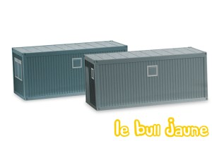 2 Containers de construction, gris 