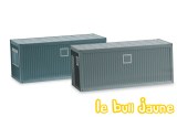 2 Containers de construction, gris 