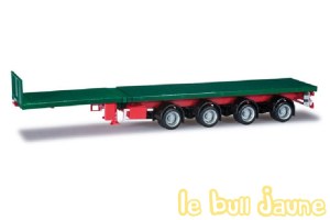 Remorque plateau vert