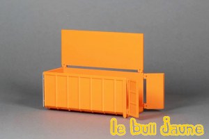 Benne 30m3 + couvercle orange