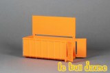 Benne 30m3 + couvercle orange