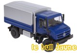UNIMOG U 5000 bleu plateau bâché